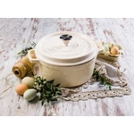 Grand Feu öntöttvas edény 4.7 literes, törtfehér