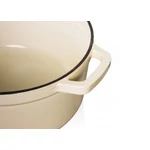 Grand Feu öntöttvas edény 4.7 literes, törtfehér