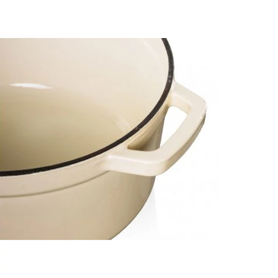 Grand Feu öntöttvas edény 4.7 literes, törtfehér