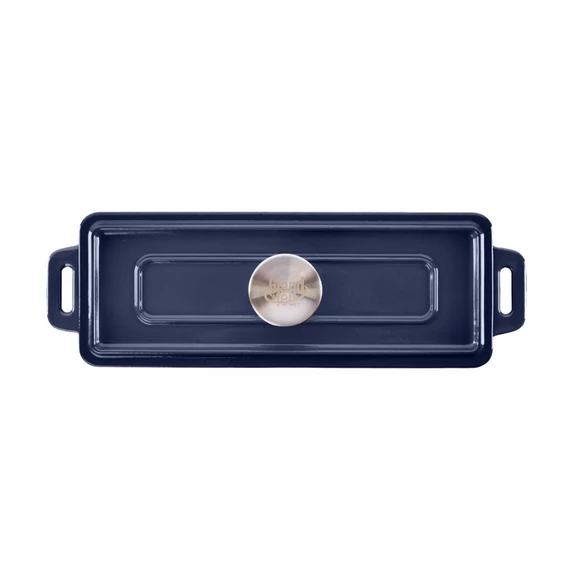 Grand Feu öntöttvas sütőedény fedővel, sötétkék