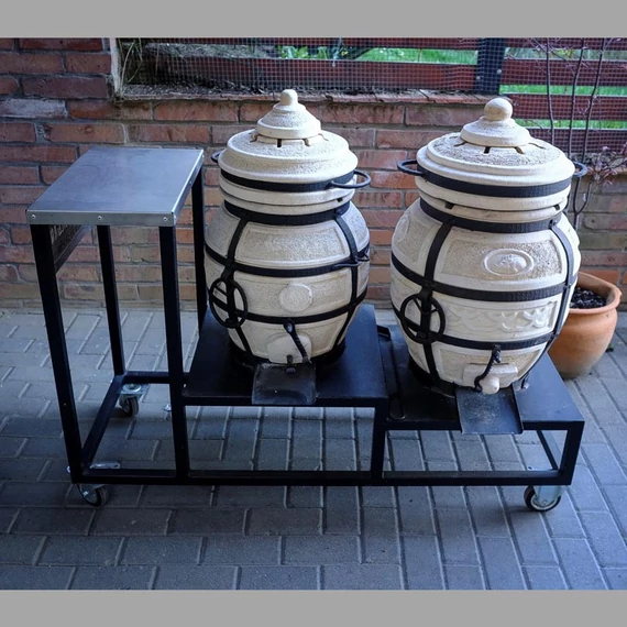 Kétkemencés tandori-kocsi